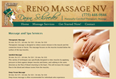 Reno Massage NV Web Design by Mystic Design and Print